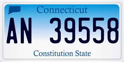 CT license plate AN39558