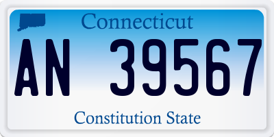 CT license plate AN39567
