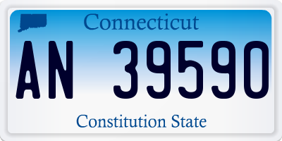 CT license plate AN39590