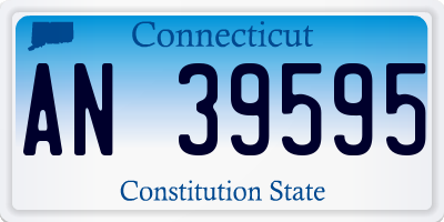 CT license plate AN39595