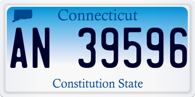 CT license plate AN39596