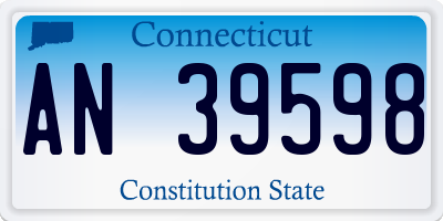 CT license plate AN39598