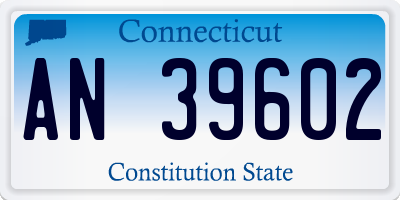 CT license plate AN39602