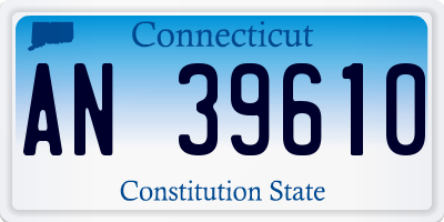 CT license plate AN39610