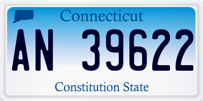 CT license plate AN39622