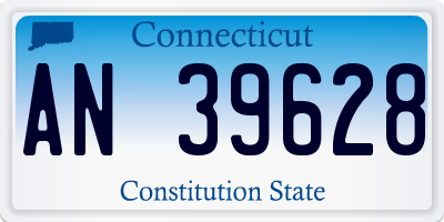 CT license plate AN39628