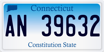 CT license plate AN39632