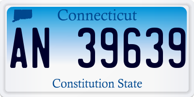 CT license plate AN39639