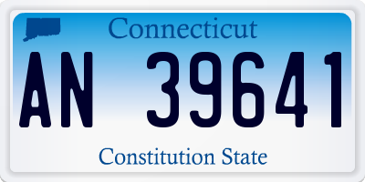 CT license plate AN39641