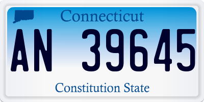 CT license plate AN39645