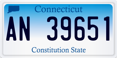 CT license plate AN39651