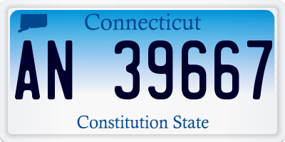 CT license plate AN39667