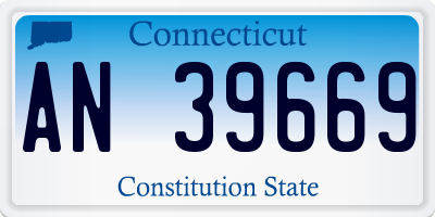 CT license plate AN39669