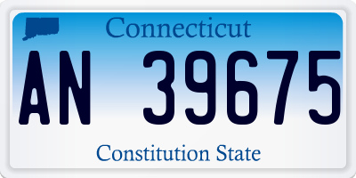 CT license plate AN39675