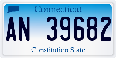 CT license plate AN39682