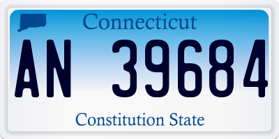 CT license plate AN39684