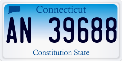CT license plate AN39688