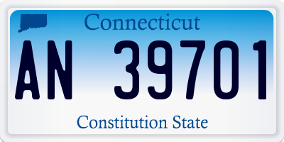 CT license plate AN39701