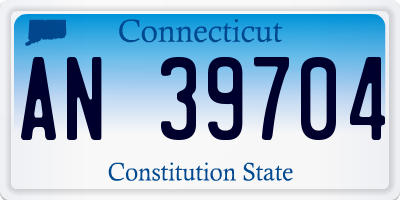 CT license plate AN39704