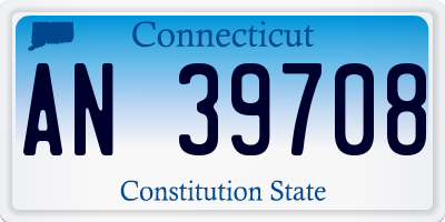 CT license plate AN39708
