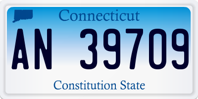 CT license plate AN39709