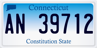 CT license plate AN39712