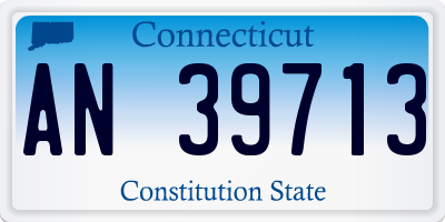 CT license plate AN39713