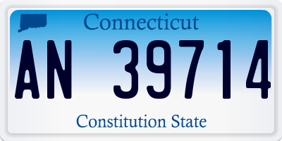 CT license plate AN39714