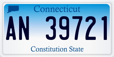 CT license plate AN39721