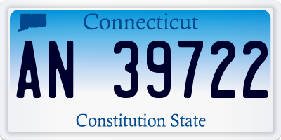 CT license plate AN39722