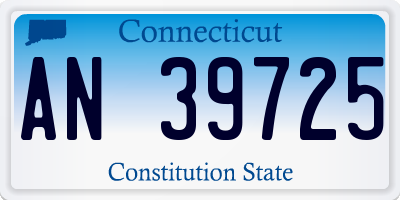 CT license plate AN39725