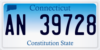 CT license plate AN39728