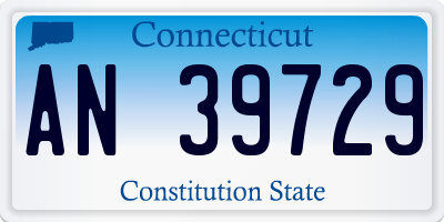 CT license plate AN39729