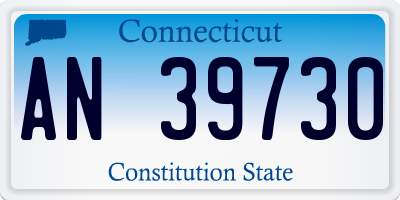CT license plate AN39730