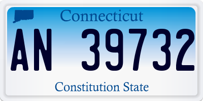 CT license plate AN39732