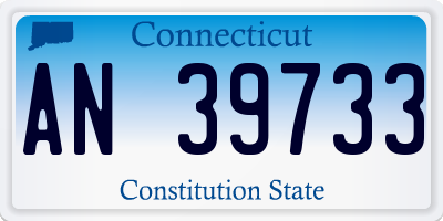 CT license plate AN39733