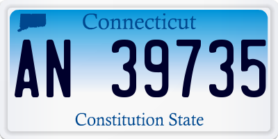 CT license plate AN39735