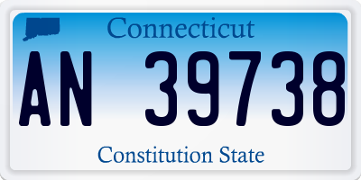 CT license plate AN39738