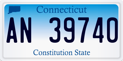 CT license plate AN39740