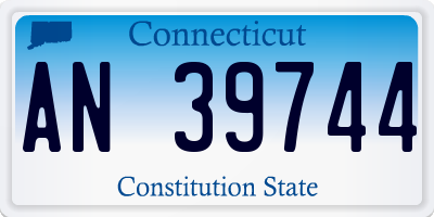 CT license plate AN39744