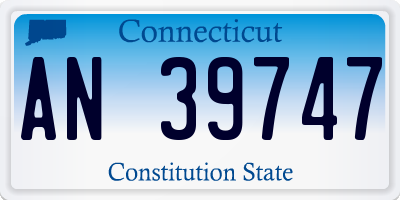 CT license plate AN39747