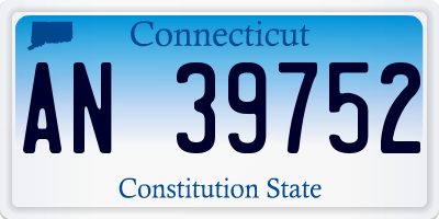 CT license plate AN39752