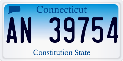 CT license plate AN39754