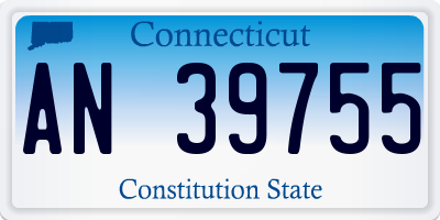 CT license plate AN39755
