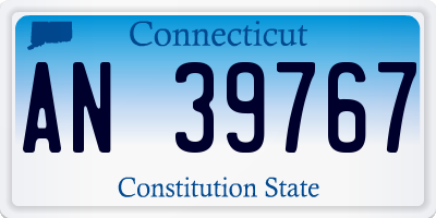 CT license plate AN39767