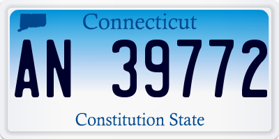 CT license plate AN39772