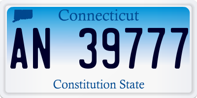 CT license plate AN39777