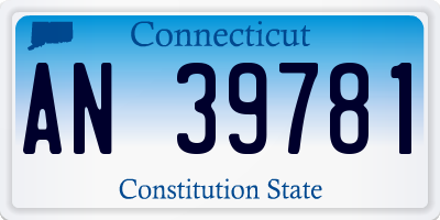 CT license plate AN39781