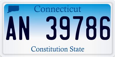 CT license plate AN39786