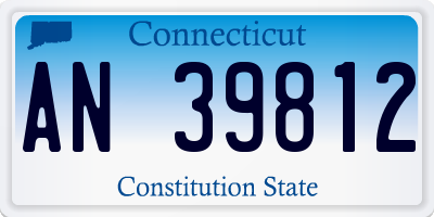 CT license plate AN39812